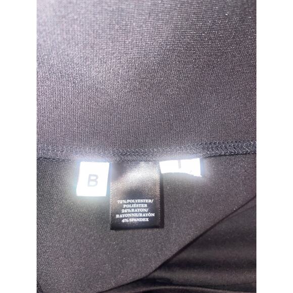 Ann Taylor Black Blouse With Silver Zipper Detailed Shoulder - Picture 7 of 8